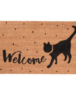 Kokos deurmat “Welkom kat”