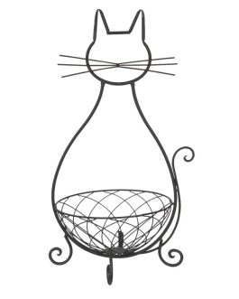 Decoratie schaal kat – Donkerbruin